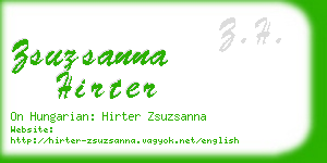 zsuzsanna hirter business card
